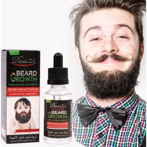 40ml Pure Natural Beard Care Growth Essential Oil Gentle Nourishing Beard Oil Moustache Growth Men Beard Thicker Essential Oil