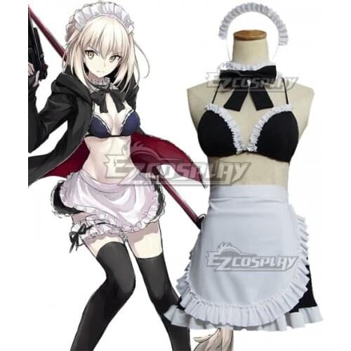 Fate Grand Order Saber Artoria Pendragon Maid Swimsuit Girls Dress Suit Halloween Party Adult Suit Gift Cosplay Costume E001