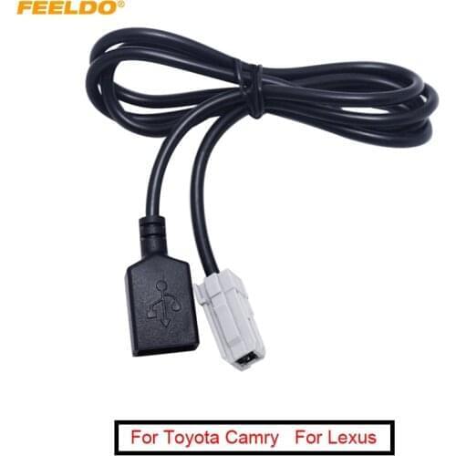 FEELDO 20Pcs New Arrival USB AUX MP3 Audio Input cable For Toyota Camry RAV4 Mazda CX-5/M2 CD Player car-styling jn23 #AM5093