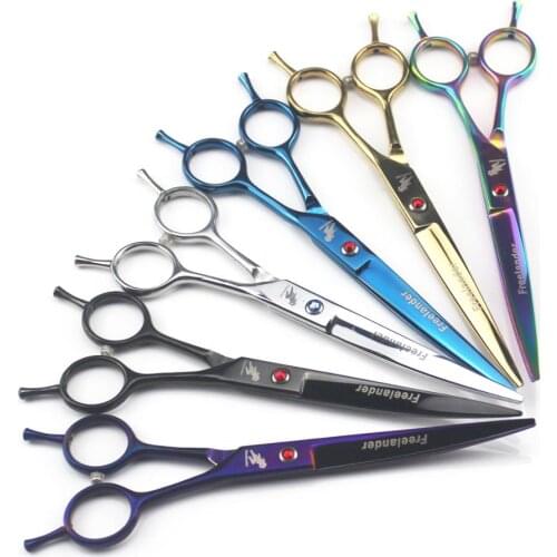 7 inch Pet Dog Grooming curved Scissor double Stainless Steel dog Cat Scissors Animal Kitten Hair Cutting curved Shears Tools