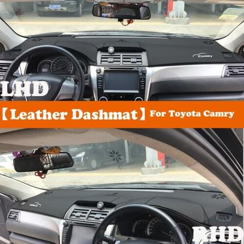 Leather Dashmat Accessories Car-Styling Dashboard Covers Pad Dash Mat Sunshade Carpet For Toyota Camry G7 2012-2015 2016 2017