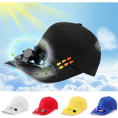 Summer Cap with fan Solar Sun Fan hat Power Casual Sun fan Visor Cap Men Women Sport Outdoor Protection Baseball Cooling Hat