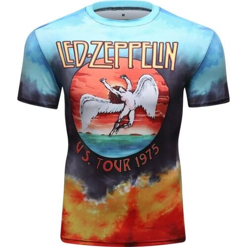 2021 Summer Males Digital Printed Short Sleeve Mens Fitness Running Gym Tshirt Cartoons Pattern Sports Shirts Breathable