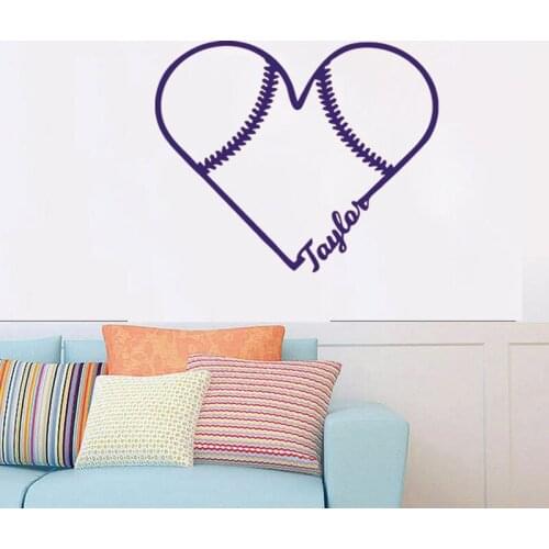 Favorite Softball Sports Vinyl Decal Cute Baseball Wall Stickers Bedroom Art Deco Living Room DIY