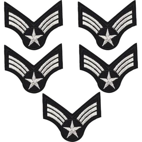 Star armband badge patches for clothing iron embroidered Diy patch applique iron on style patches sewing accessories for clothes