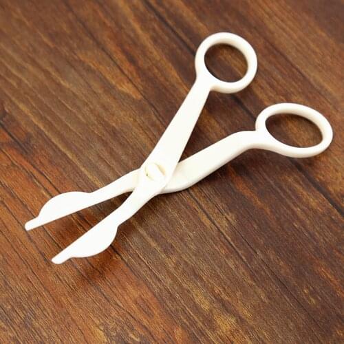 1PC Plastic Flower Lifter Plastic Making Sugar craft Scissor Cake Transfer Fondant Decor Pastry Decorating Tool Spatulas LB 121