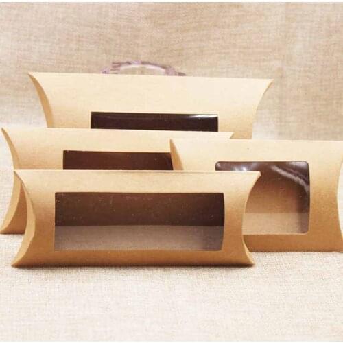 Pillow Gift Box Creative Flower Candy Box Kraft Paper Gift Box Wedding Gift Box Christmas Party Gift Box
