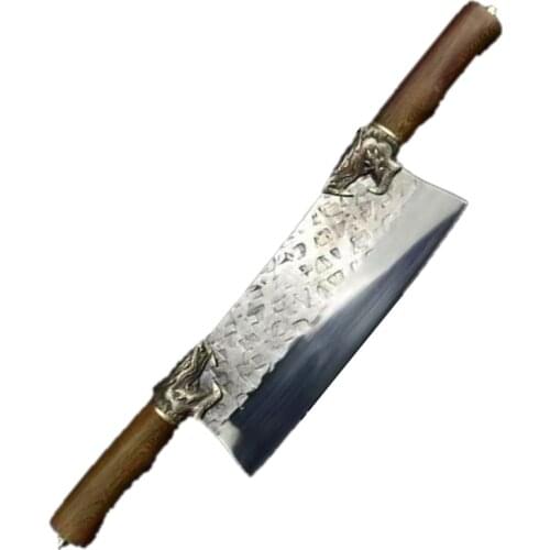 Retro Creative Unique Kitchen Knife Brand Stainless Steel Gift Double handle Chef Knifees 2020 New High-Quality Household Slice