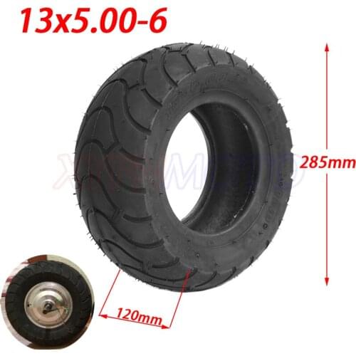 13x5.00-6" Rubber Tread Tire for Folding Bike Scooters Moped Dirt Bikes