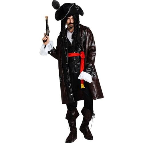 Luxury Pirate Costume Imitation Halloween Party Cosplay Pirate Clothes Fancy Dress Up Deluxe Pirate Costumes