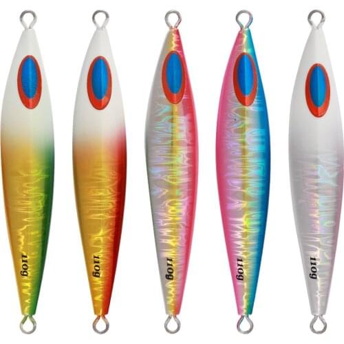 SeaFun Slim Saltwater Metal Casting Jig with Assist Hook 40G 60G Sea Cast Jigging Spoon Artificial Bait Tackle Fishing Lure