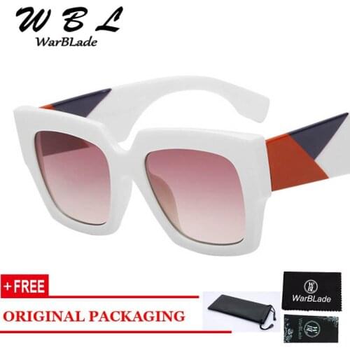 WarBLade Women Square Sunglasses Big Frame Women Men Brand 2019 New Gradient Sun Glasses Square Unisex UV400 Eyewear