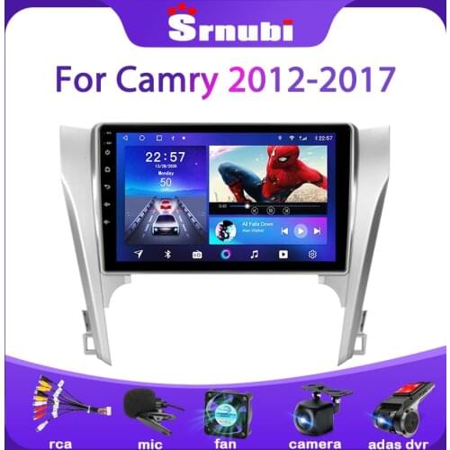 Srnubi 2 Din Android 10 WIFI Bluetooth Car Radio for Toyota Camry 2012 - 2017 Multimedia Video Player Navigation GPS Stereo DVD