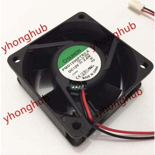 SUNON PMD1206PTB3-A DC 12V 2.6W 60x60x25mm 2-wire Server Cooling Fan