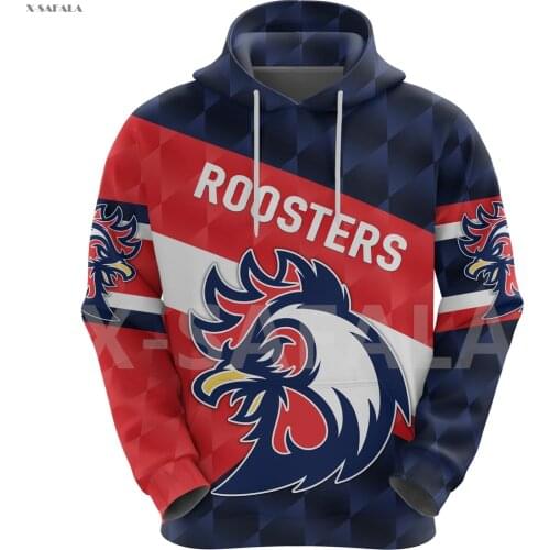 Rooster Australia Naidoc Week 3D Printed Hoodie Man Women Harajuku Outwear Zipper Pullover Sweatshirt Casual Jacket L34