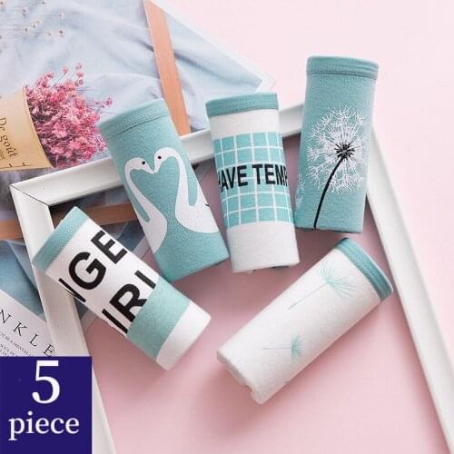TrowBridge Lovely Cartoon Womens Panties Comfort Cotton Underwear Girls Breathable Soft Briefs Health Lingerie Sweet Underpants
