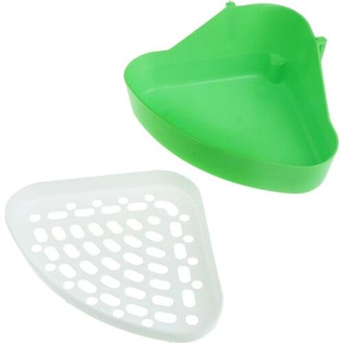 Pet Cat Rabbit Small Animal Pee Toilet Potty Bowl Corner Clean Litter Trays Hot L38A