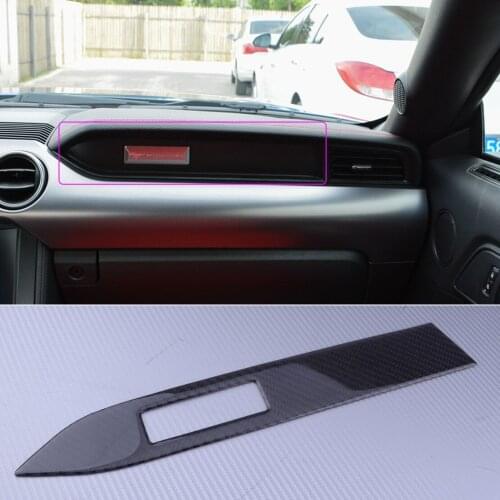 High Quality Car Carbon Fiber Interior Center Console Panel Cover Trim fit for Ford Mustang 2015 2016 2017 2018
