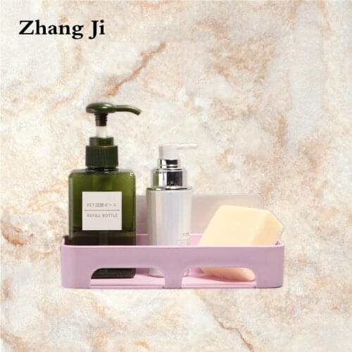 ZhangJi Kitchen Tools Bathroom Accessories Suction Soap Dish Holder Storage Basket Soap Box Stand