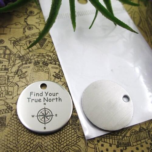 10pcs--"Find Your True North"stainless steel charms 5 styles for choosing DIY Charms for necklace bracelets