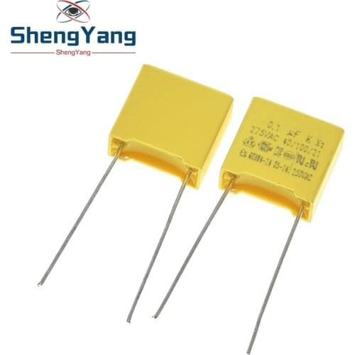 10PCS safety cap 275V104K 10MM Polypropylene film 275V 104K 0.1uf X2 safety capacitor 275VAC capacitors 275V104 capacitance