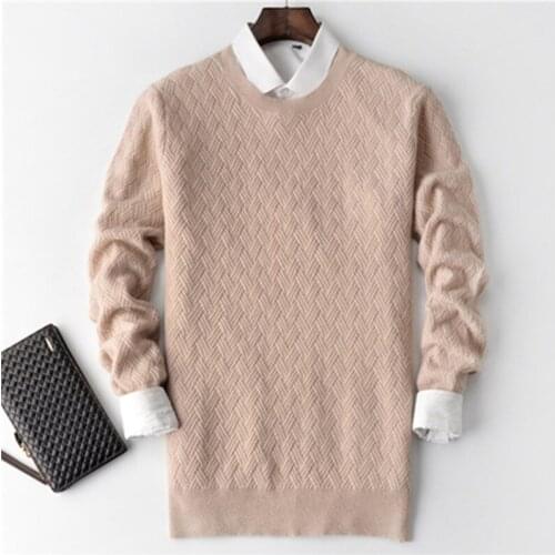 100%cashmere cross twill thick knit men fashion Oneck H-straight pullover sweater 4color S-2XL retail wholesale