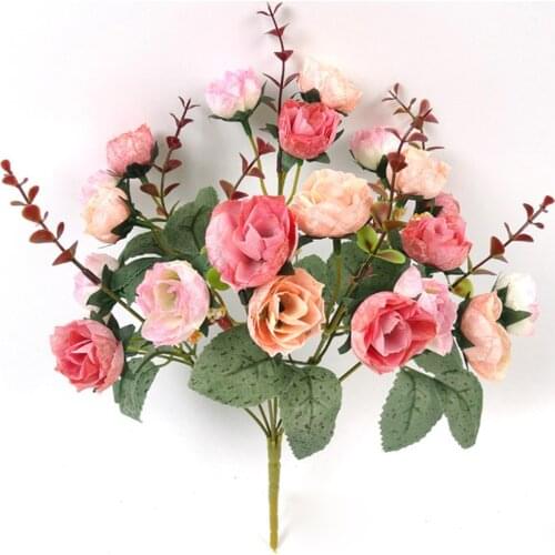 21 Artificial Flowers Rose Red Holiday/Wedding Decoration Snowflake Sequin Electrostatic Glass Window Sticker Wall Sticker Love