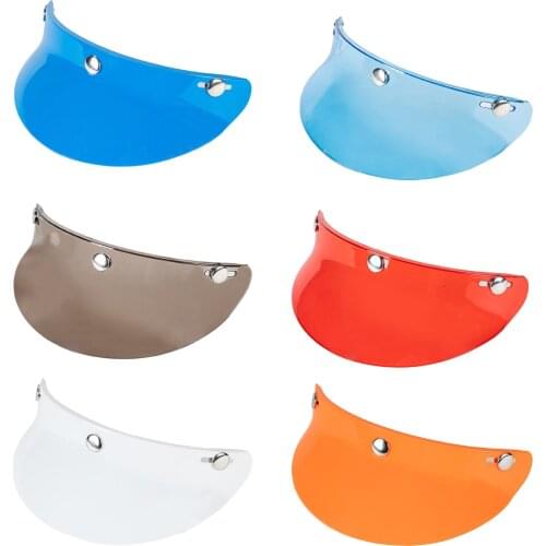 3-Snap Helmet Peak Shield Open Face Retro Motorcycle Helmet Sun Shade Protector Shield,15cm x 5cm