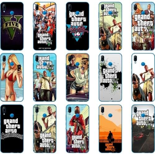 33DD Grand Theft Auto GTA V Soft Silicone Cover for Huawei P9 P10 P20 P30 Lite mate 10 20 PRO lite p smart 2019 case
