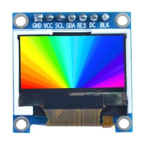 0.96'' inch TFT LCD display screen module 4-wire SPI serial port 7pin ST7735S driver 262K colors 128*64 3.3v for Mega STM32 51