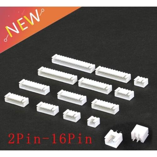 50PCS/Lot XH2.54 Pin Header Connector 2P 3P 4P 5P 6Pin 2.54mm Pitch XH For PCB jst