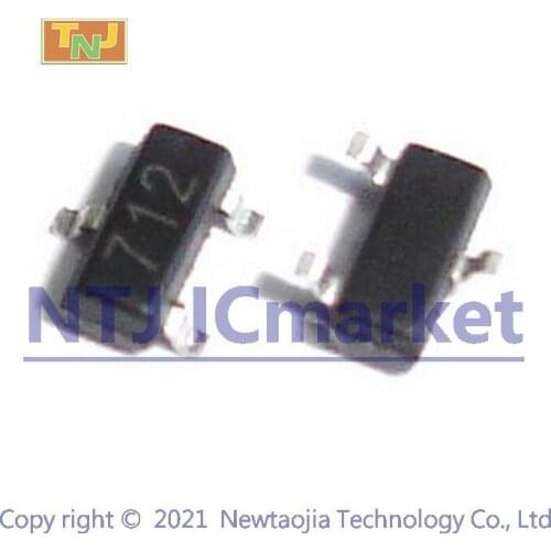 50 PCS SM712.TCT SOT23-3 712 Asymmetrical TVS Diode for Extended Common-Mode RS-485