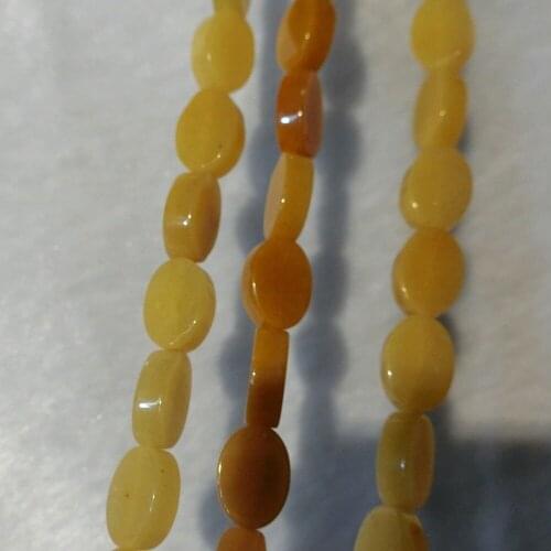 56pcs Oval Shape Yellow Aventurine Charms Natural Stone Loose Beads Accessories Jewelry Making Earring Bracelet Necklace Free