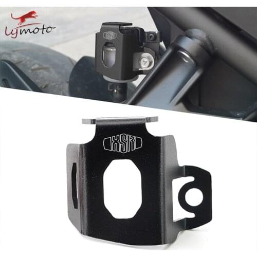 LOGO XSR Motorcycle Accessories Rear Fluid Reservoir Guard Cover Protector For Yamaha XSR700 XSR900 XSR 700 900 2017-2020 2021