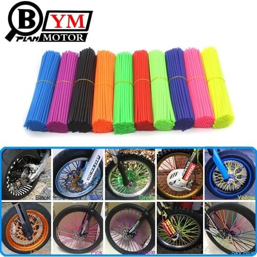Motocross SPOKE SKINS Wheel RIM SPOKE COVERS bicycle For KAWASAKI ktm 250 bmw SUZUKI XR650L cbr1000r Super Tenere WR250X 500 EXC