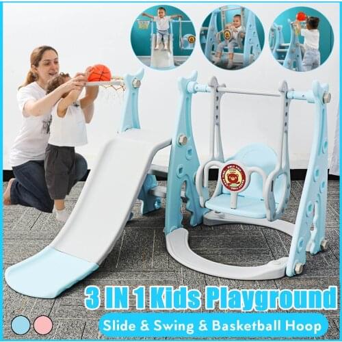 Children Slide and Swing Combination kids Indoor Playground Kindergarten Baby Outdoor Plastic Multifunctional Slide Swing Toys
