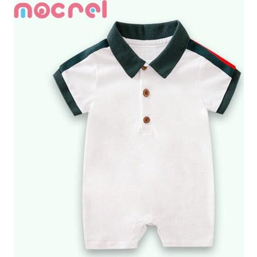 Baby Romper Suit The New Summer Outfit Male Gentleman With Short Sleeves, Dress Baby Climb Clothes Rompers