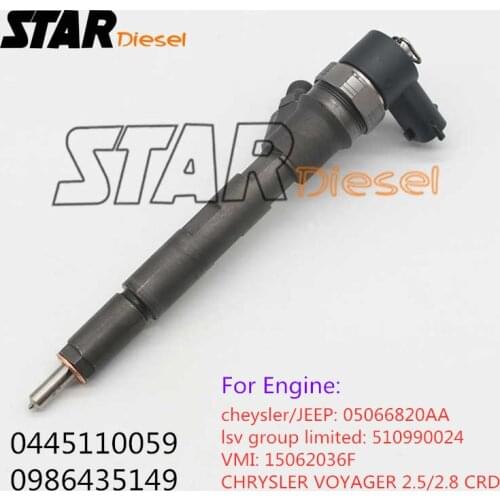 STAR diesel Engine Injector 0986435149 0445110059 Auto parts 05066820AA 510990024 15062036F For CHRYSLER VOYAGER 2.5/2.8 CRD