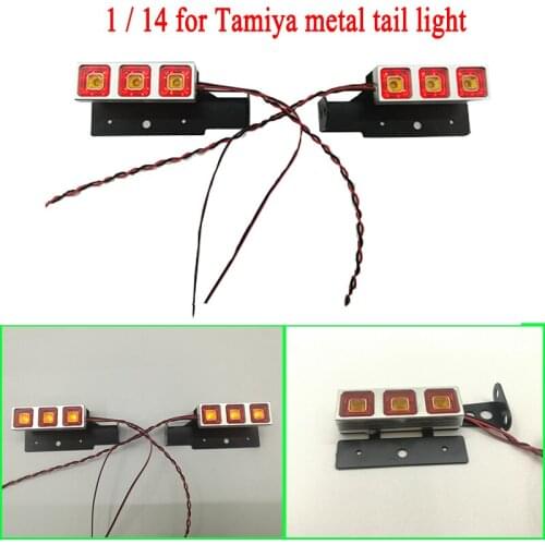 Metal Led Tail Light Stern Lamp for 1/14 Tamiya RC Truck Car SCANIA R730 R470 VOLVO FH12 ACTROS 3363 1851 AROCS 3348 MAN TGX