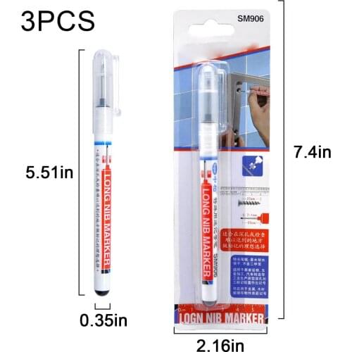 3pcs/set of long-point marker red/black/blue woodwork decoration multi-function deep hole marker