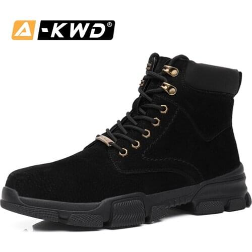 Fashion Autumn Breath Mens Work Boots Pu Leather Men Boot Homme High Quality Men’s Shoes British Ankle Boots Men Sneakers 39-44