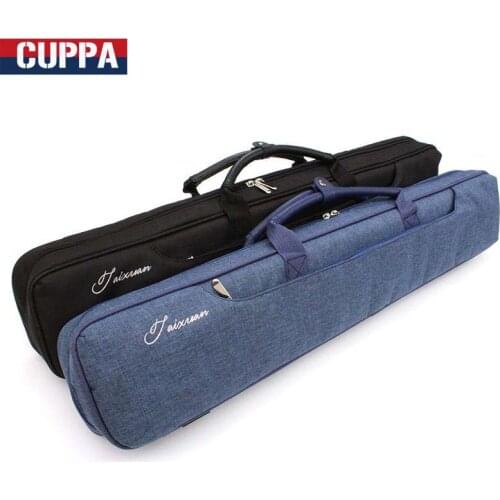 CUPPA Soft 4 Shafts 3 Butts Canvas Pool Cues Case 3x4 Black Blue Colors China