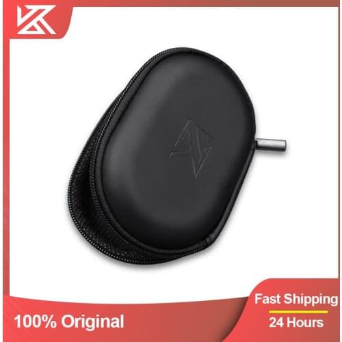 KZ Earphone Bags PU Zipper Storage Box Portable Hold Storage Box Case Black Suitable For Earphone Accessories Earbuds Card