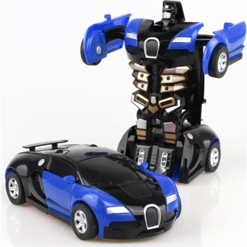 New One-key Deformation Car Toys Automatic Transform Robot Plastic Model Car Funny Diecasts Toy Boys Amazing Gifts Kid Toy