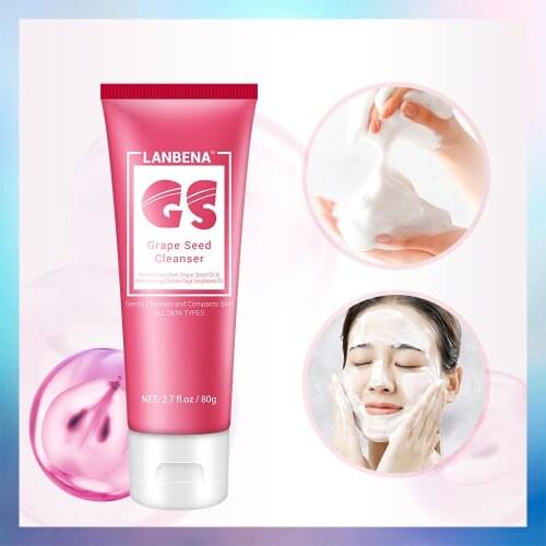LANBENA Face Cleanser Vitamin E Facial Cleansing Foam Nourishing Deep Cleansing Moisturizing Cleasing Oil Skin Smooth Face Wash