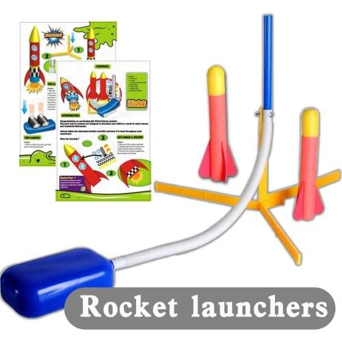 Original Stomp Rocket Toy Pedal Games Outdoor Toys Air Pressed Stomp Rocket Launcher Step Pump Childrens Foot Rockets Toy