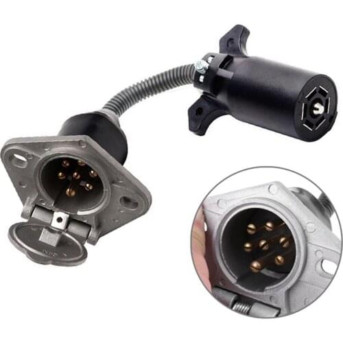 7 RV Blade To 7 Way Pin Type Adapter Plug Connector For Trailer RV Boat 47595 Trailer Plug Adapter