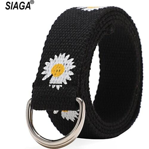 2021 Ladies Floral Design Quality Canvas Belts for Women Female Fashion Accessories 120cm Length 3.2cm Width FCO240