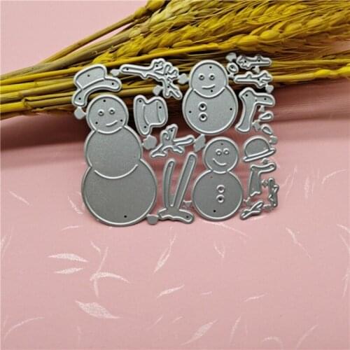 Christmas Snowman Metal Cutting Dies Stencil DIY Scrapbooking Album Paper Card Template Mold Embossing Craft Decoration