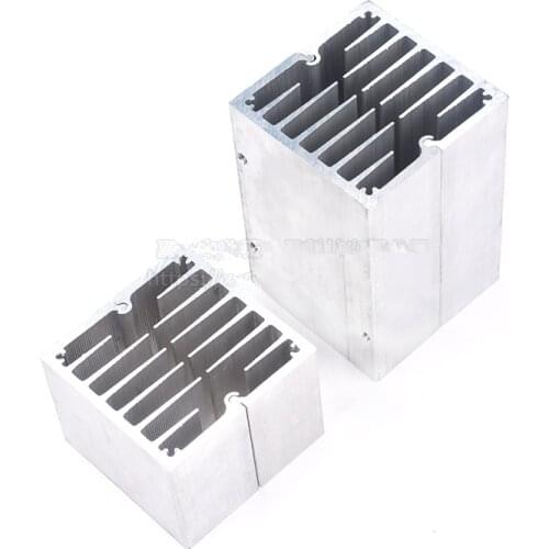 Diy semiconductor chilling plate Guide cold box 60*60*45mm / 60*60*90mm heat sink Hole spacing 52mm,M4 Square aluminum radiator